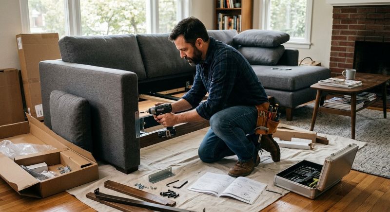 Couch Assembly in Kansas City, KS