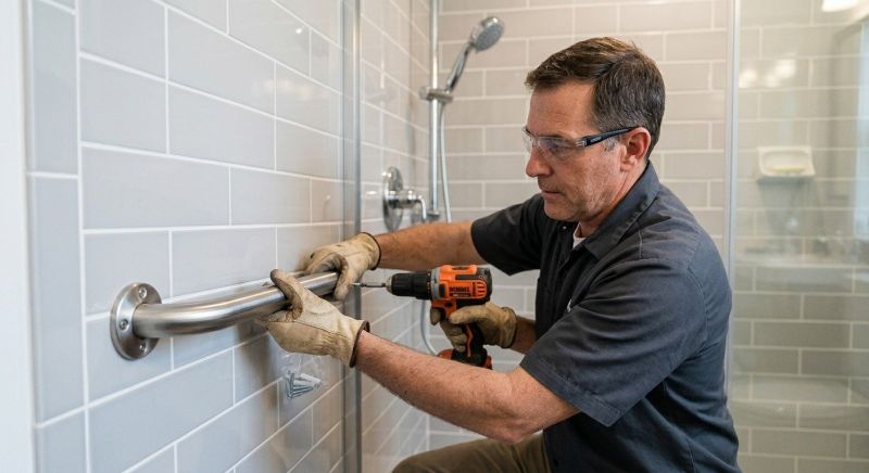 Shower Grab Bar Installation in Kansas City, KS