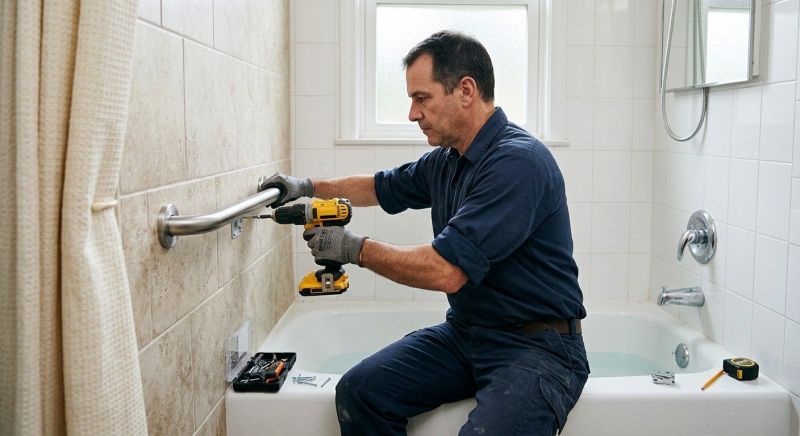 Shower Grab Bar Installation in Kansas City, KS